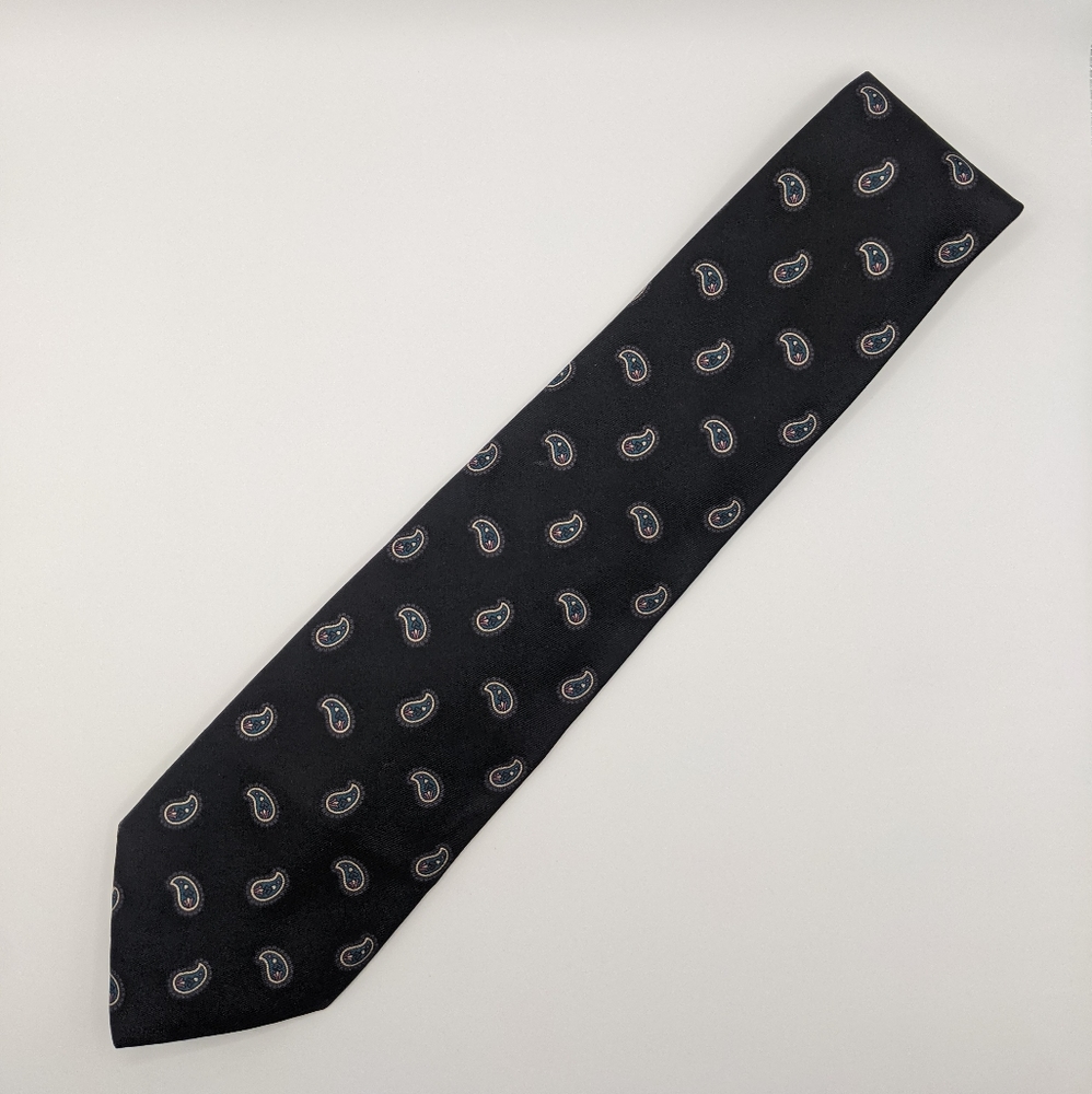 Robert Talbot - Black Printed Pattern Men's Neck Tie